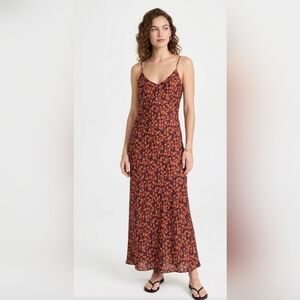 Zara Red Floral Maxi Dress                 Adjustebles Spaguetti Straps Size M.